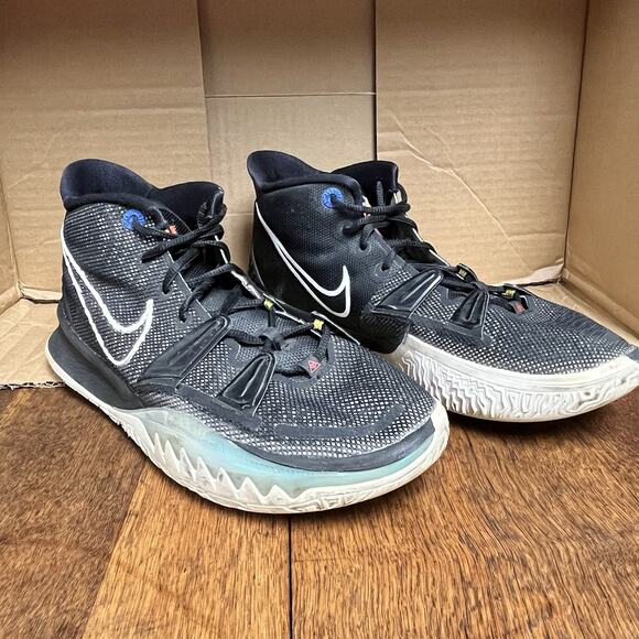 Nike Kyrie 7 Brooklyn Nets Air Zoom Mens 12 Basketball Sneakers Shoes CQ9326-002 - Picture 1 of 10